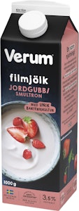 Verum Hälsofil Jordgubb & Smultron 3,5% 1000g Verum