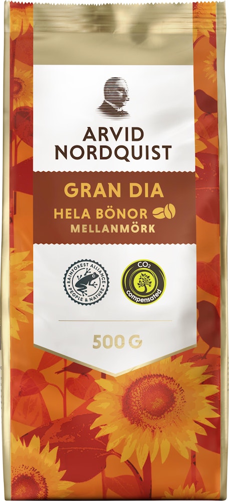 Arvid Nordquist Kaffe Gran Dia Hela Bönor 500g Classic