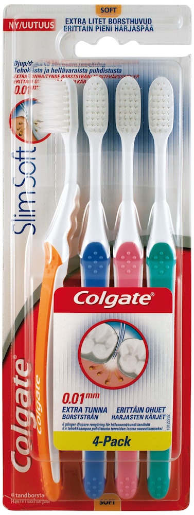 Colgate Tandborste Slim Soft 4-p