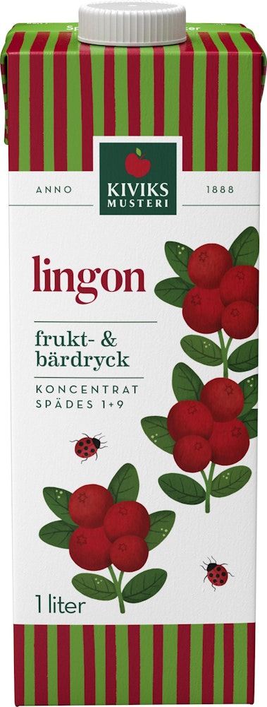 Kiviks Frukt & Bärdryck Lingon Koncentrat 1L Kiviks