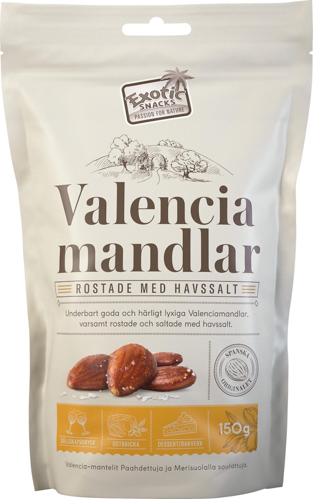 Exotic Snacks Valenciamandlar Rostade & Saltade