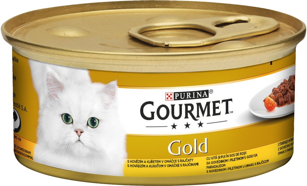 Gourmet Våtfoder Oxkött/Kyckling i Sås Gourmet Gold
