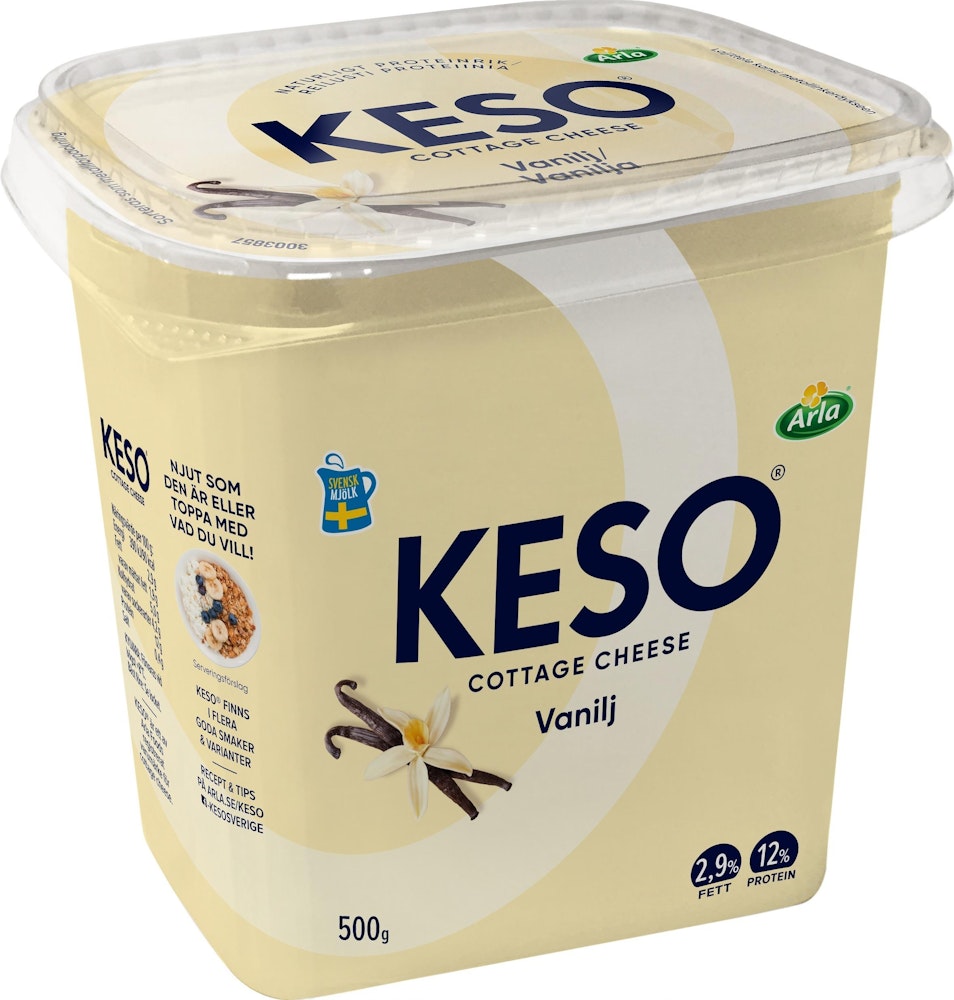 Keso Cottage Cheese Vanilj 2,9% 500g Keso