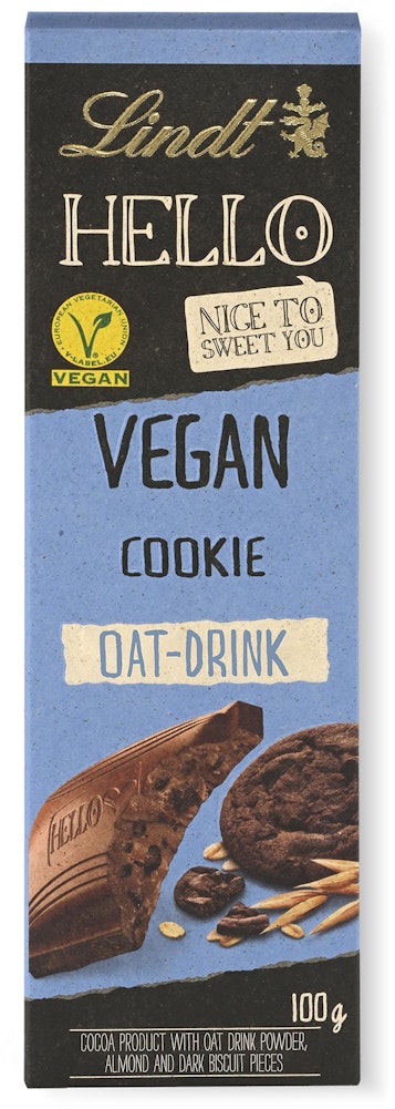 Lindt Hello Vegan Chokladkaka Cookie 100g Lindt