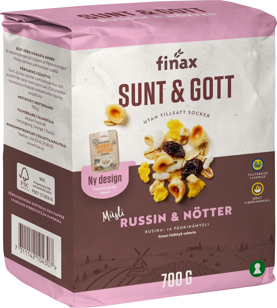 Finax Sunt&Gott Russin&Nöt 700g Finax