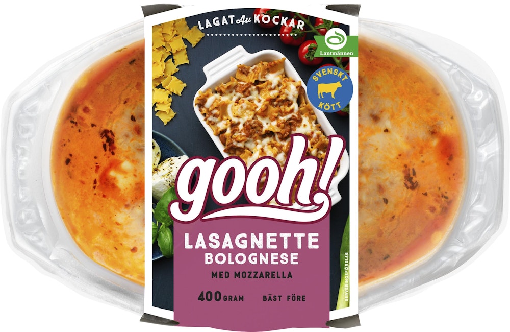Gooh! Lasagnette Bolognese med Mozzarella 400g Gooh!