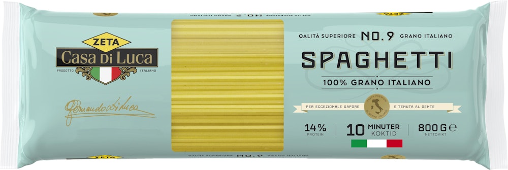 Zeta Pasta Spaghetti Casa Di Luca 800g Zeta