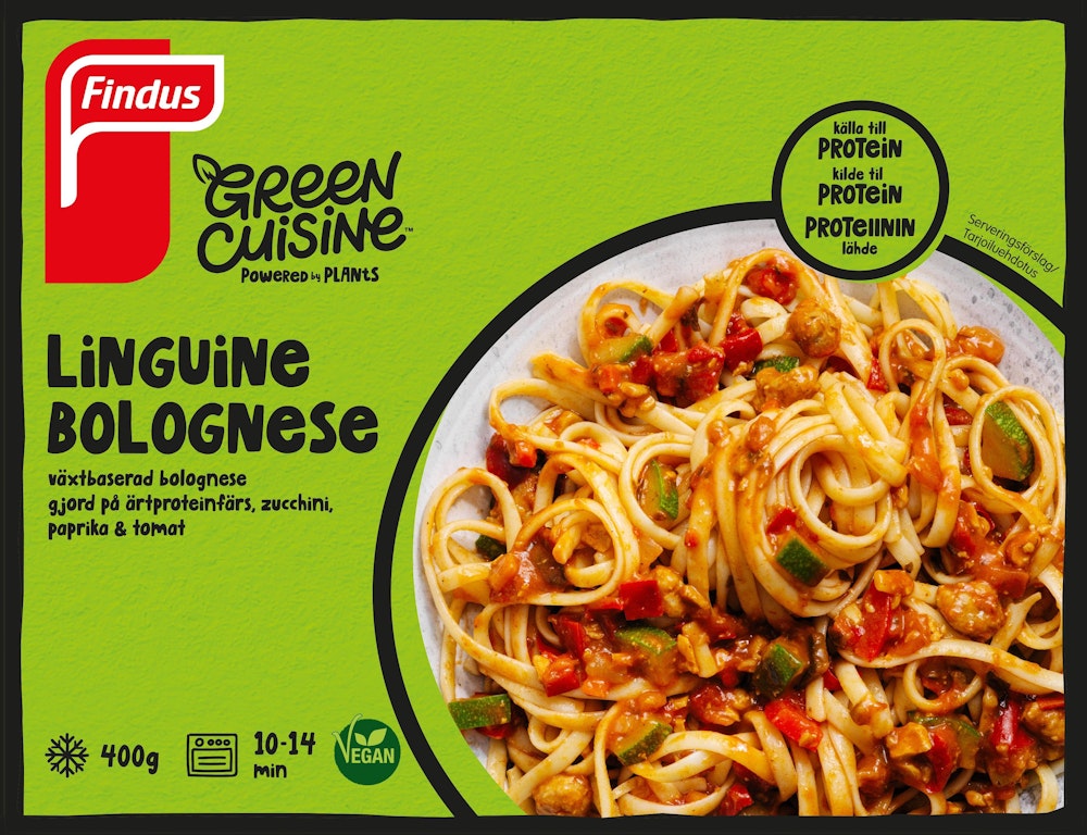 Green Cuisine Linguine Bolognese Fryst 400g Findus Green Cuisine