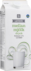 Garant Mellanmjölk Laktosfri 1,5% 1,5L Garant