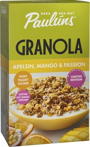 Paulúns Granola Apelsin, Mango & Passion 450g Paulúns