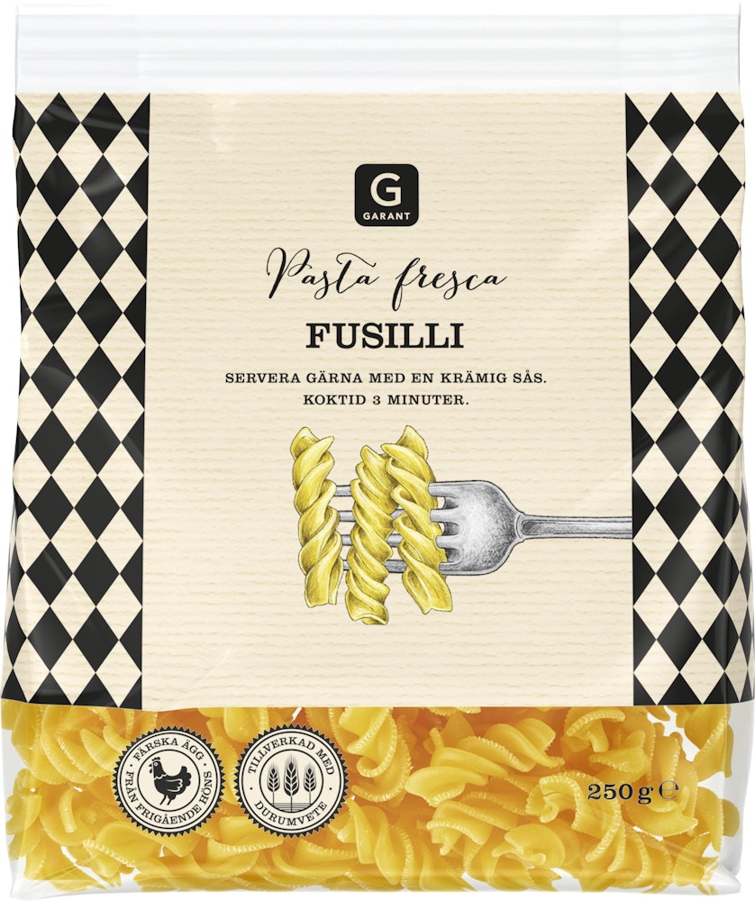 Garant Färsk Pasta Fusilli 250g Garant