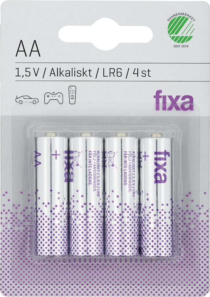 Fixa Batterier AA 4-p Fixa