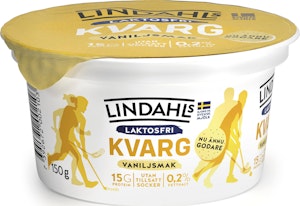 Lindahls Kvarg Vanilj Utan Tillsatt Socker 0,2% Laktosfri 150g Lindahls