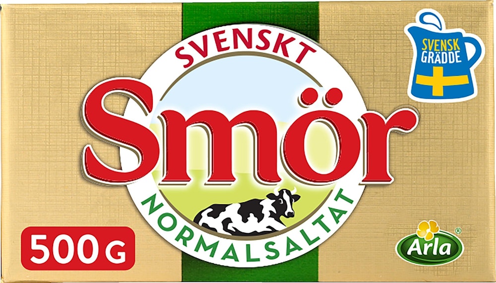 Svenskt Smör från Arla Smör Normalsaltat 82% 500g Svenskt Smör från Arla
