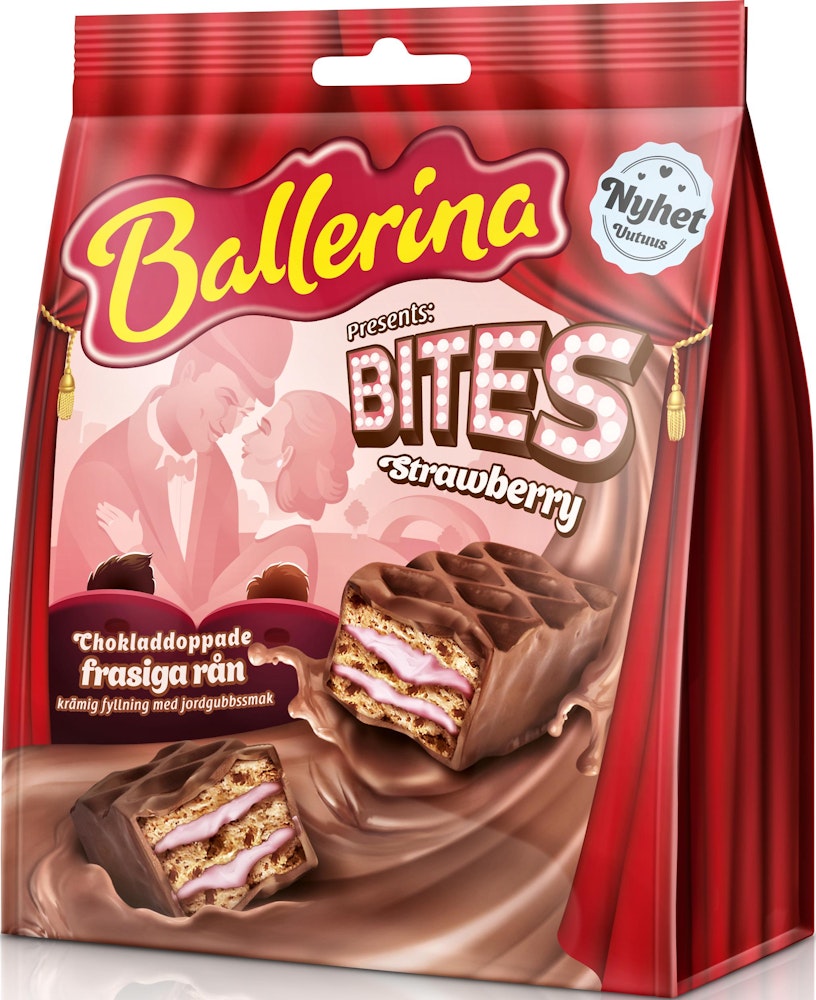 Göteborgskex Ballerina Bites Jordgubb Göteborgs