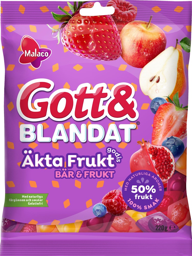 Malaco Gott & Blandat Äkta Frukt Bär & Frukt Malaco