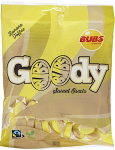 Bubs Godis Goody Banana & Toffee Fairtrade 175g Bubs