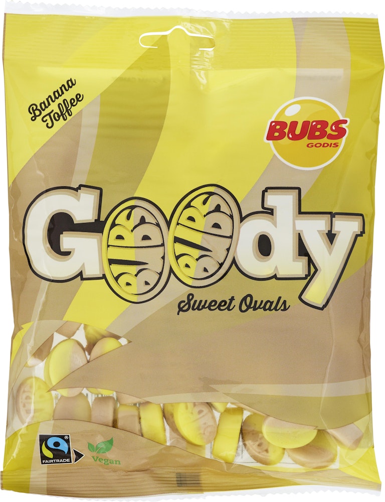 Bubs Godis Goody Banana & Toffee Fairtrade 175g Bubs