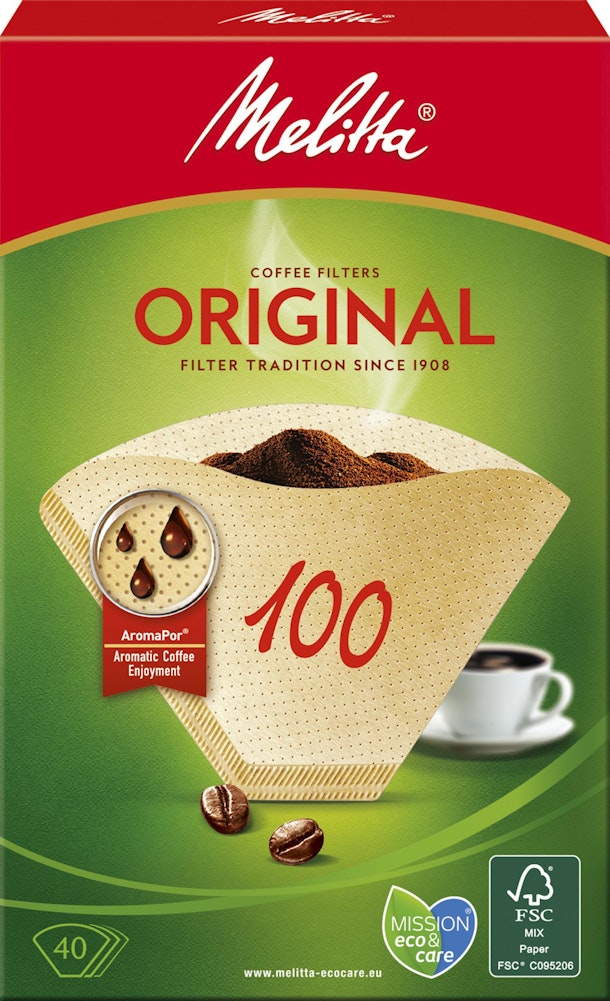 Melitta Kaffefilter 100 Bruna 40-p Melitta