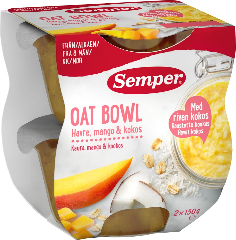 Semper Oat Bowl Mango & Kokos 8M 2x Semper