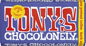 Tony's Chocolonely Mjölkchoklad Pretzel Toffee Fairtrade 180g Tony´s Chocolonely