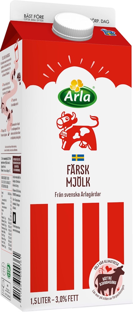 Arla Ko Färsk Standardmjölk 3% 1,5L Arla