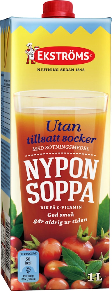 Ekströms Nyponsoppa utan Tillsatt Socker 1L Ekströms
