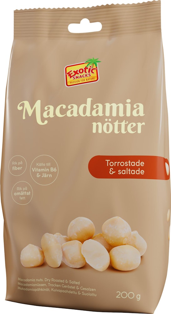 Exotic Snacks Macadamianötter Rostade & Saltade