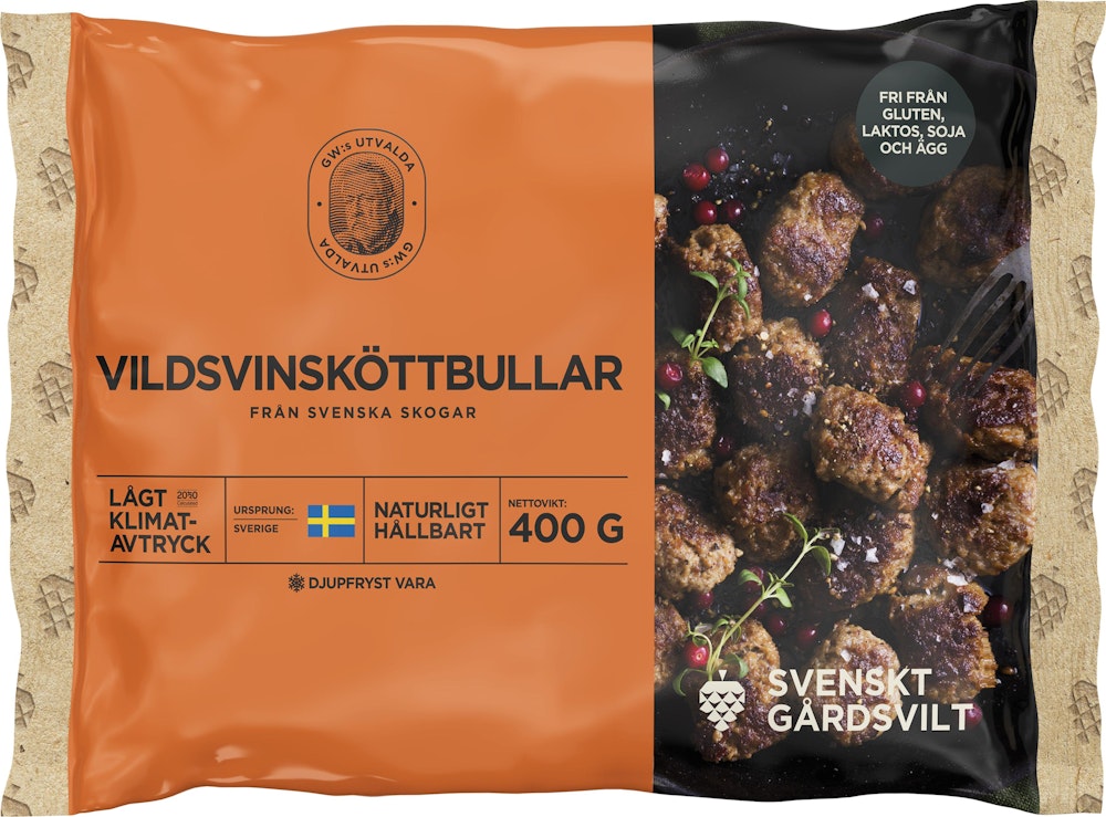 Svenskt Gårdsvilt Vildsvinsköttbullar Frysta 400g Svenskt Gårdsvilt