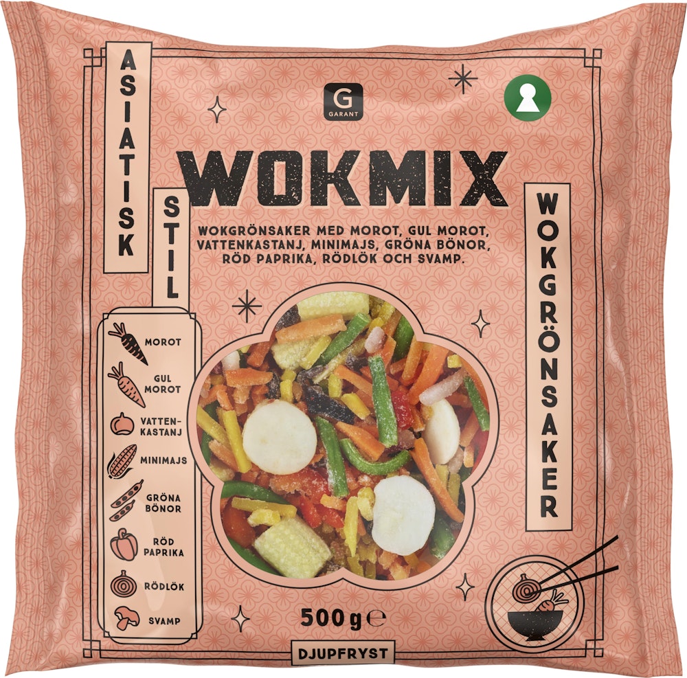 Garant Wokmix Asiatisk Fryst 500g Garant