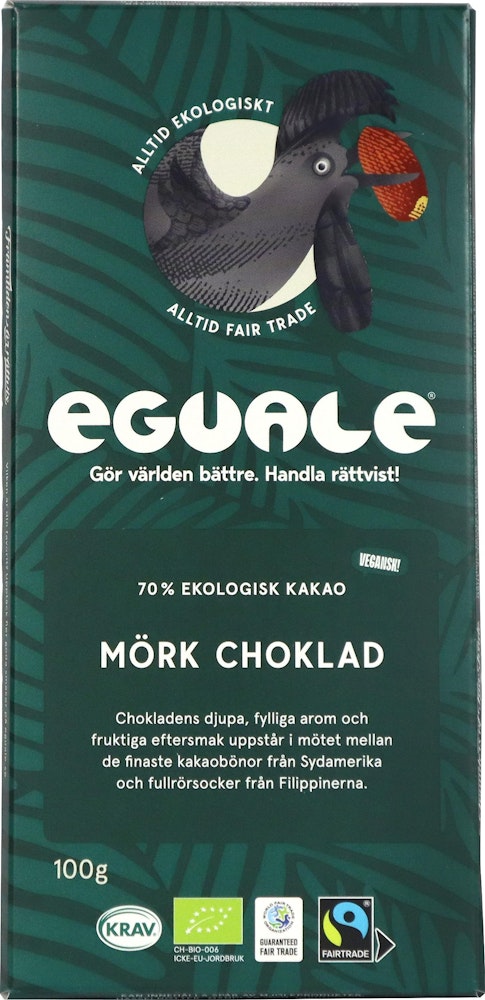 Eguale Mörk Choklad 70% KRAV/Fairtrade 100g Eguale