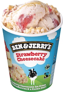 Ben & Jerrys Glass Strawberry Cheesecake Fairtrade 465ml Ben & Jerry's