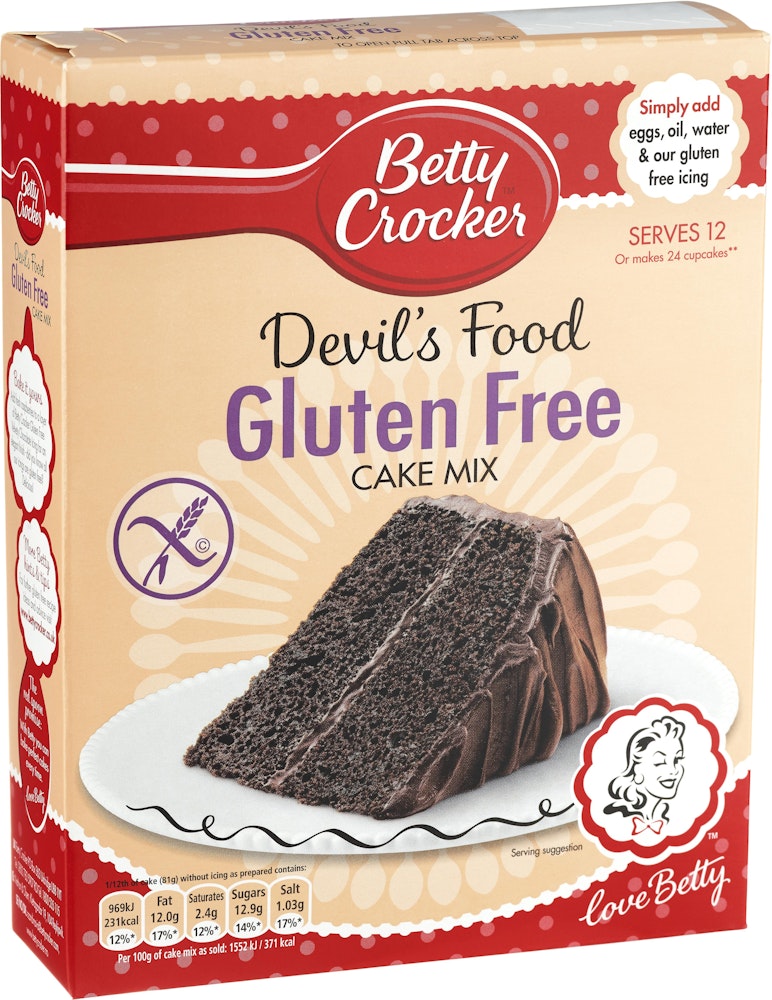Betty Crocker Devils Food Cake Mix Glutenfri 425g Betty Crocker
