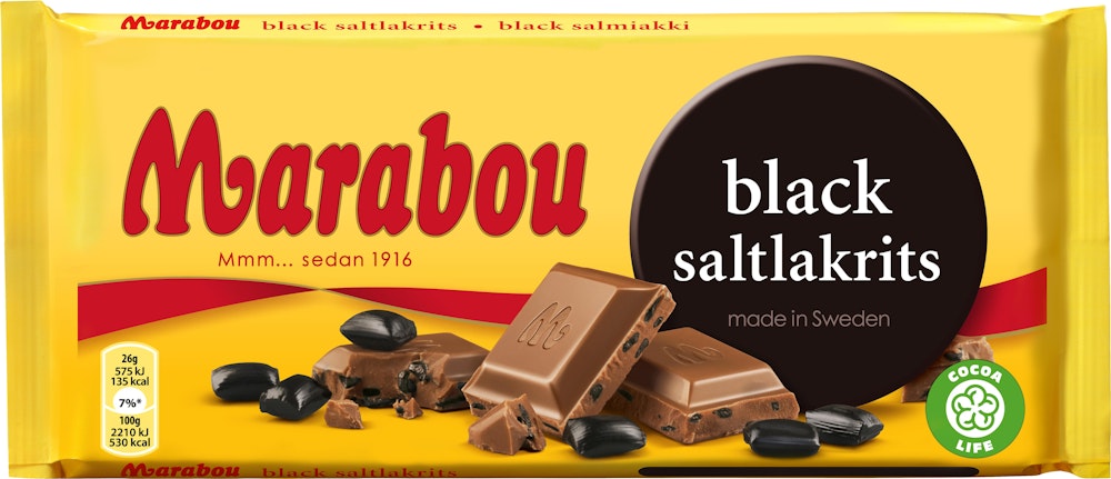 Marabou Black Saltlakrits Marabou