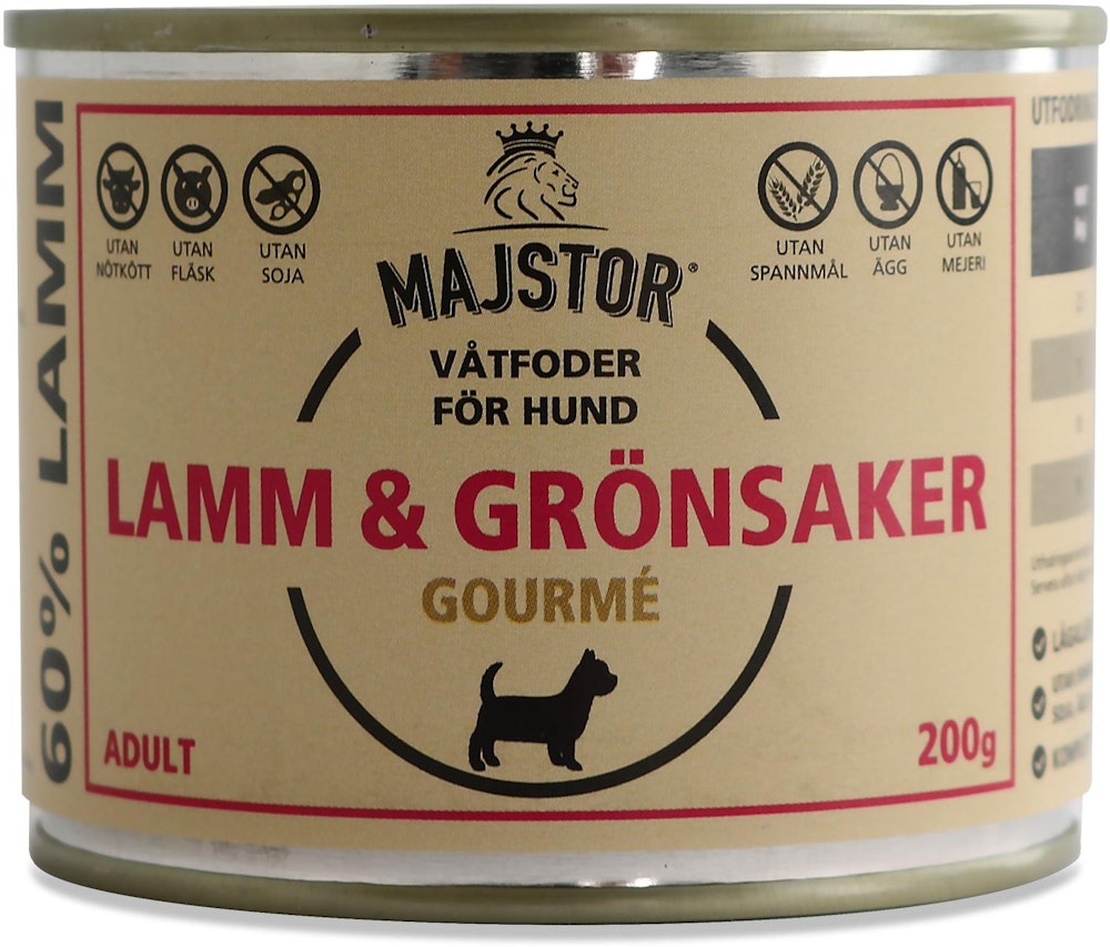 Majstor Hundmat Lamm & Grönsaker Gourmé 200g Majstor
