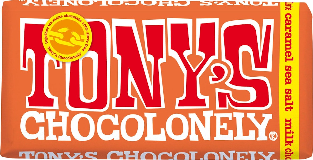 Tony's Chocolonely Mjölkchoklad Caramel & Sea Salt Fairtrade Tony's Chocolonely