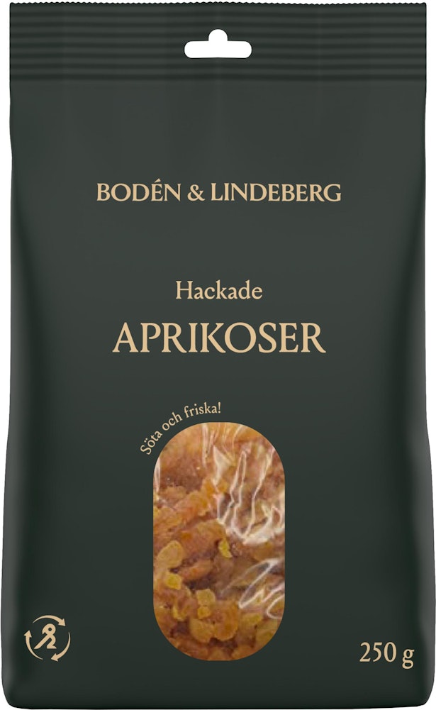 Boden & Lindeberg Aprikoser Hackade 250g Boden & Lindeberg