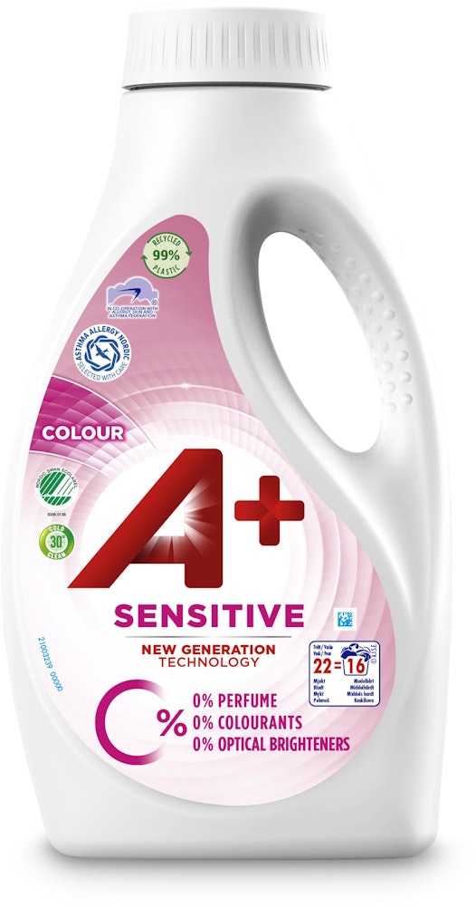 A+ Flytande Tvättmedel Sensitive Color 880ml A+