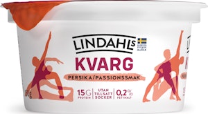 Lindahls Kvarg Persika & Passion Utan Tillsatt Socker 0,2% 150g Lindahls