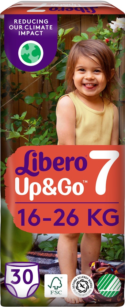 Libero Byxblöja Up&Go (7) 16-26kg 30-p Libero