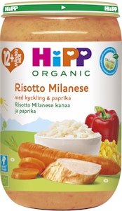 Hipp Barnmat Risotto Milanes med Kyckling 12M EKO 250g Hipp