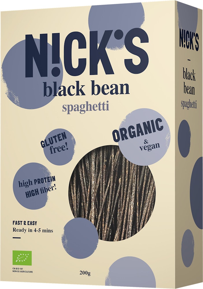 Nick´s Glutenfri Spaghetti av Svarta Bönor EKO Nick's