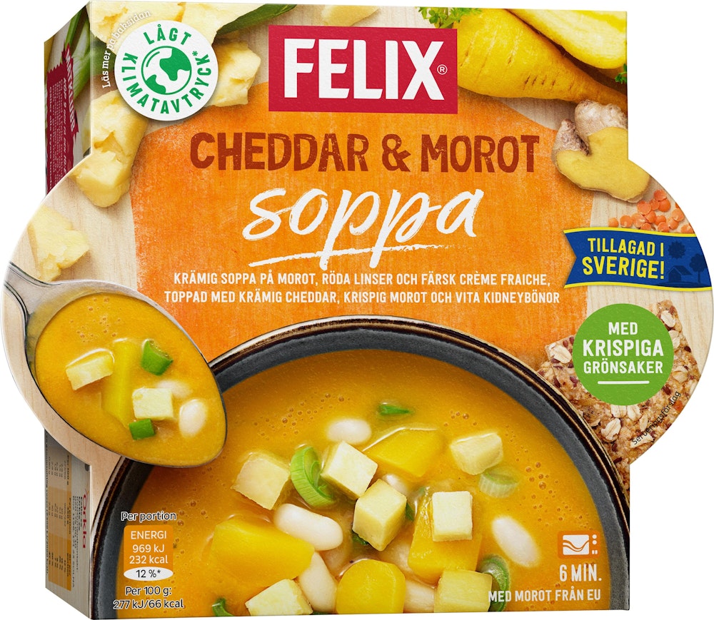 Felix Soppa Cheddar & Morot Fryst Felix