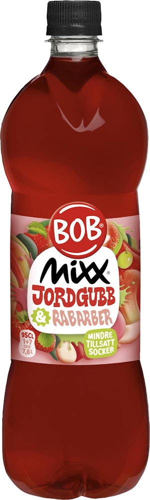 Bob Jordgubb/Rabarber 0,95L BOB