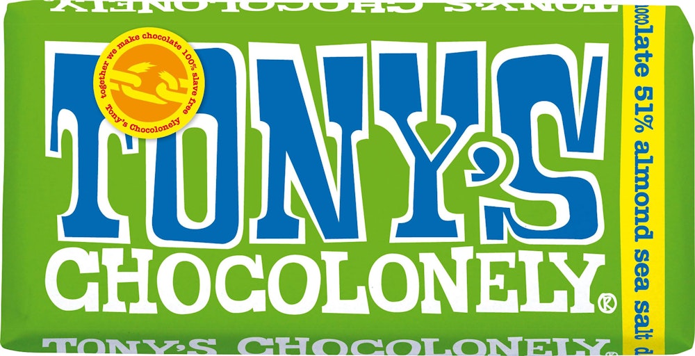 Tony's Chocolonely Mörk Choklad Almond & Sea Salt Fairtrade Tony's Chocolonely