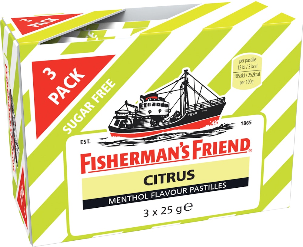 Fisherman's Friend Citrus Sockerfri 3x25g