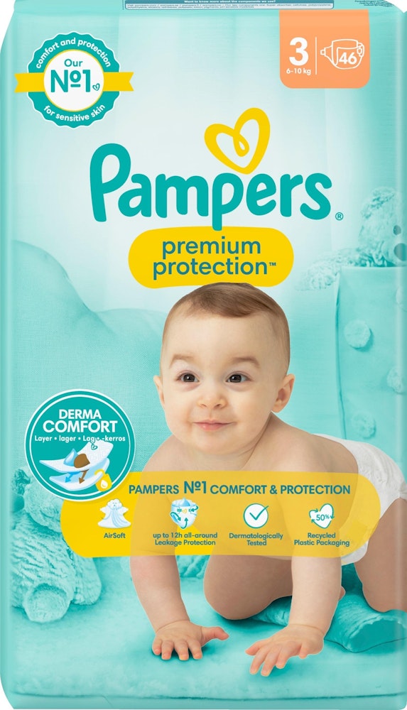 Pampers Blöja Premium Protection S3 6-10kg 46-p Pampers