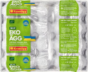 Kronägg Ägg Frigående EKO 20-p M/L 1060g Kronägg