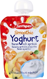 Semper Smoothie Yoghurt Banan/Aprikos 6M Semper