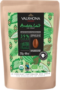 Valrhona Chokladknappar Andoa 39% EKO/Fairtrade 250g Valrhona